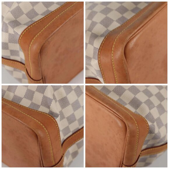 LOUIS VUITTON Damier Azur Noe Shoulder Bag N42222 LV Auth 141023V - Picture 15 of 16